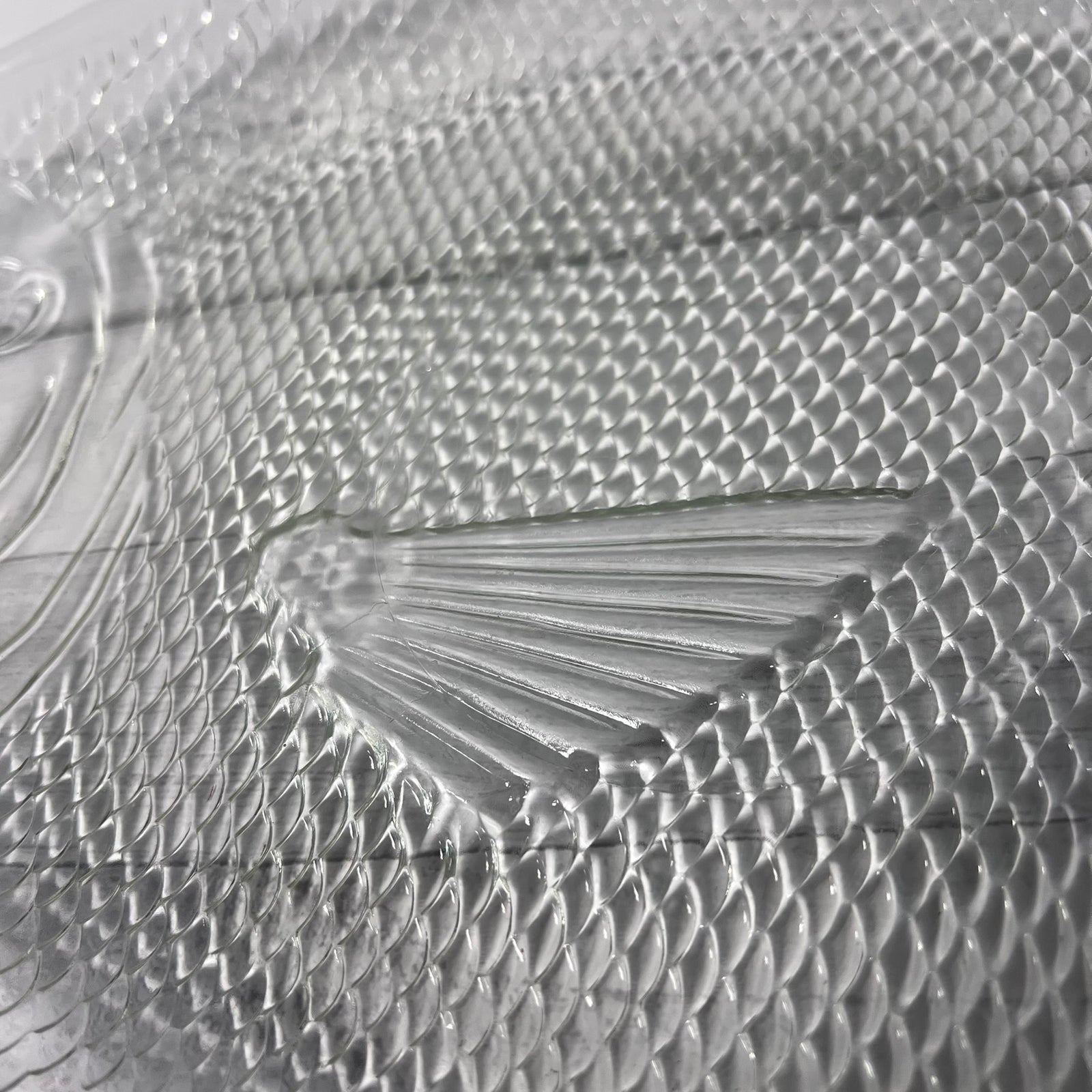 Close-up of a textured surface with a geometric pattern
