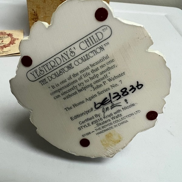 Boyds Bears Yesterday's Child 1996 Kristi with Nicole Skaters Waltz