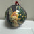 Christmas Ornament Round Bulb Decoupage Paper Mache Angel
