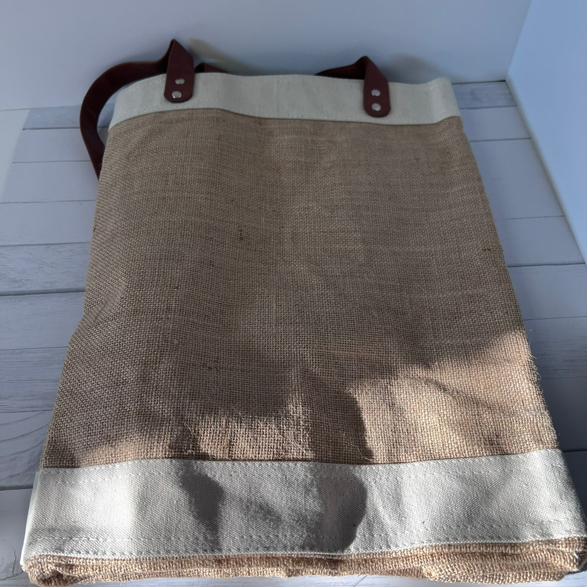 Col House Designs Farm Animal Tote Bag Jute Market Bag