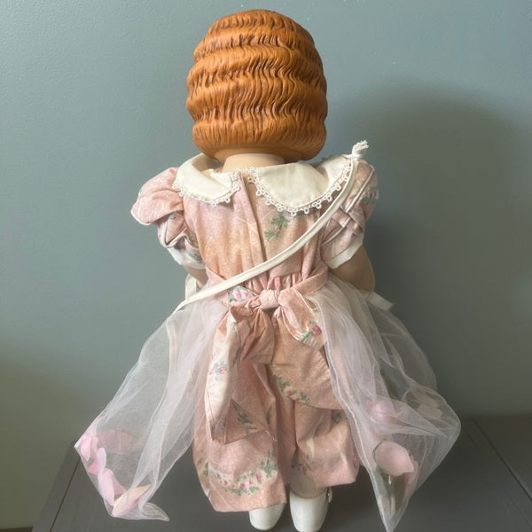 Daisy Kingdom 1991 Girl Doll 17 inch Hard Plastic Pansy Doll Molded Hair