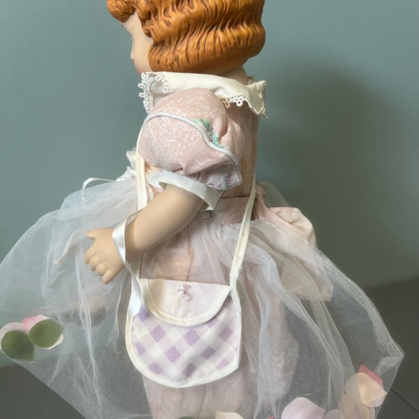 Daisy Kingdom 1991 Girl Doll 17 inch Hard Plastic Pansy Doll Molded Hair