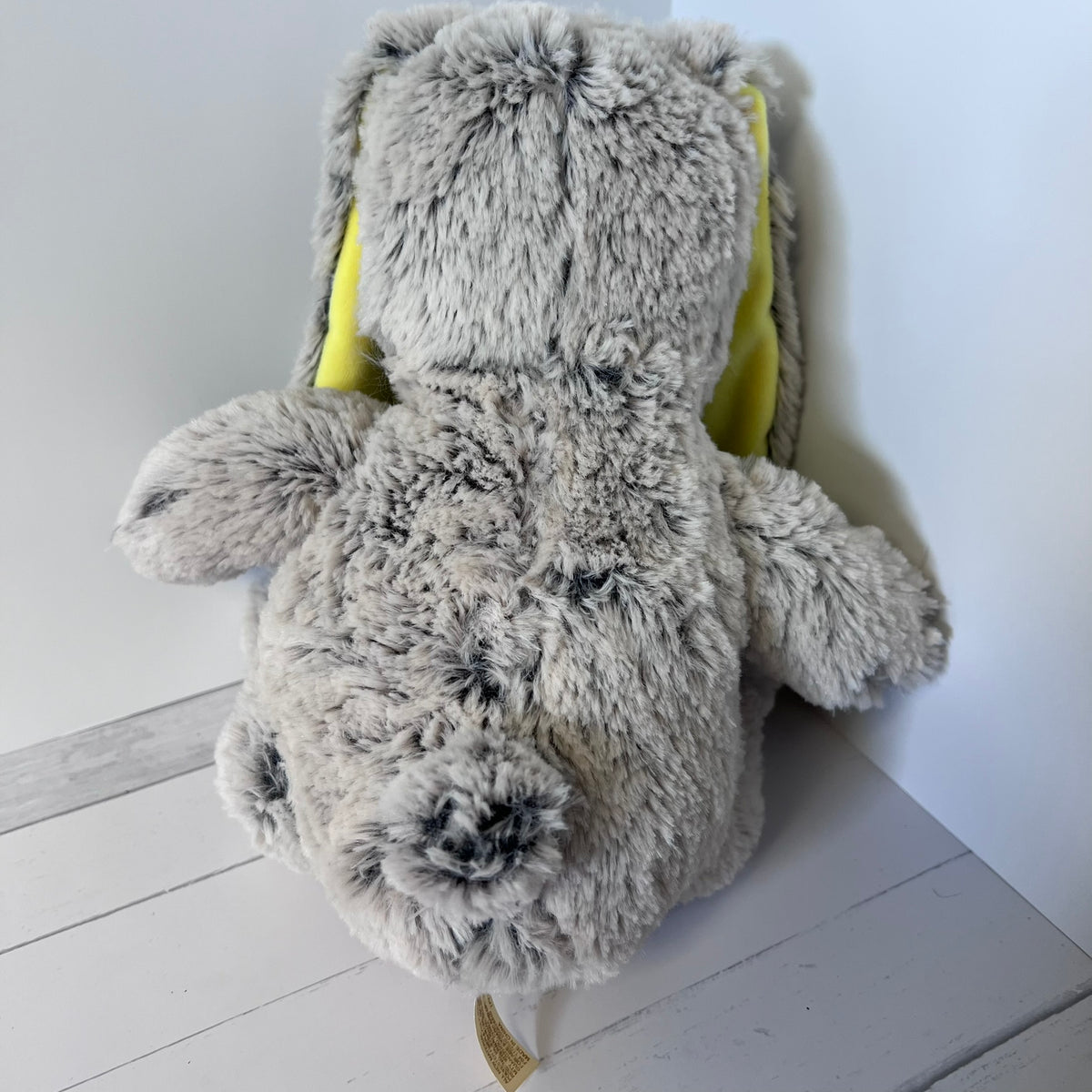 Dan Dee Bunny Rabbit Plush Gray Yellow 12 Inch Collectors Choice