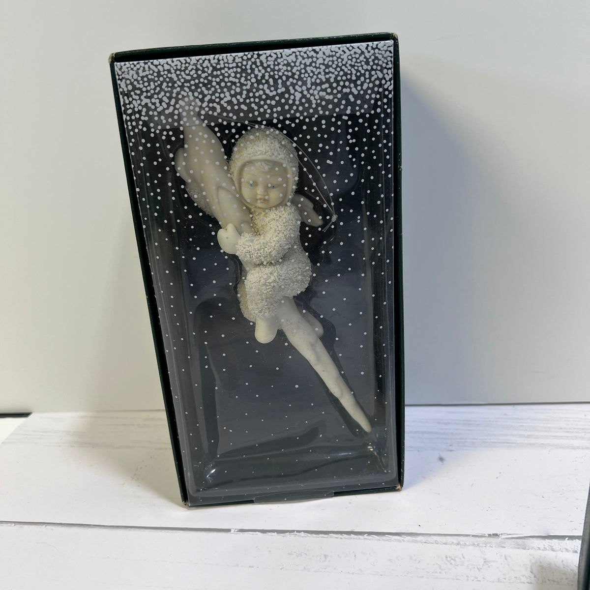 Dept 56 Snowbabies Ornament Lot of 2 Boxed Bisque Porcelain Ornaments 1995
