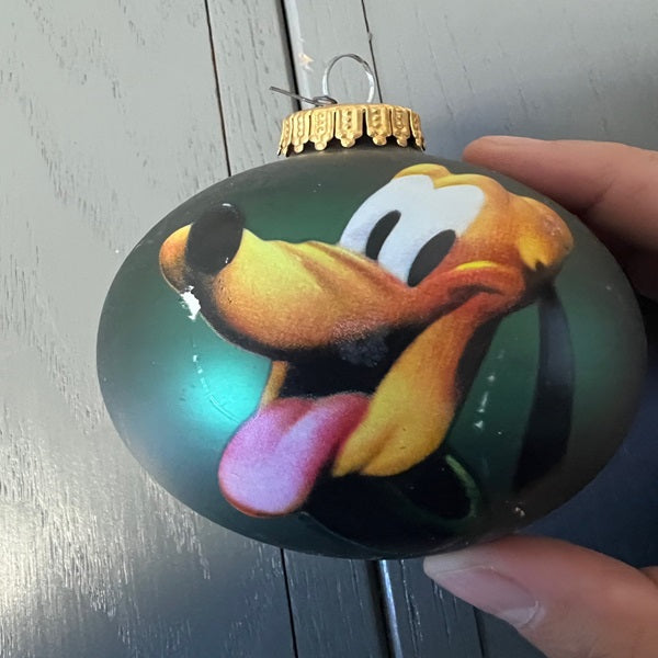 Vintage Disney Christmas Bulb Ornaments – Lot of 3 (Bambi, Pluto & Walt Disney World 25th Anniversary)