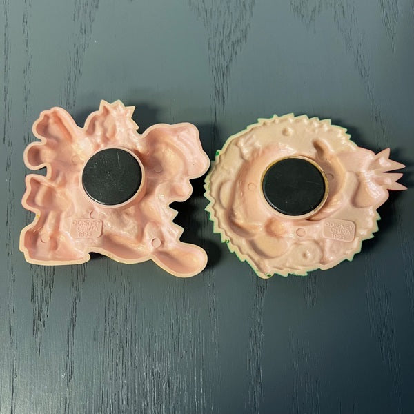 Disney Vintage Christmas Magnets Mickey Mouse Minnie Mouse Magnets Lot of 2