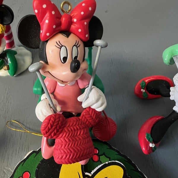 Disney Minnie Mouse Hanging Christmas Ornaments Lot of 8