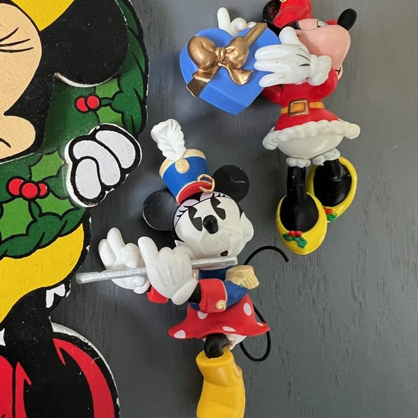 Disney Minnie Mouse Hanging Christmas Ornaments Lot of 8
