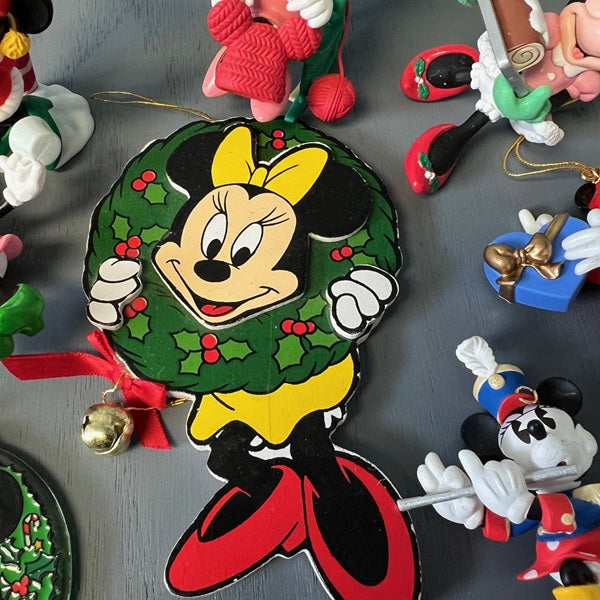 Disney Minnie Mouse Hanging Christmas Ornaments Lot of 8