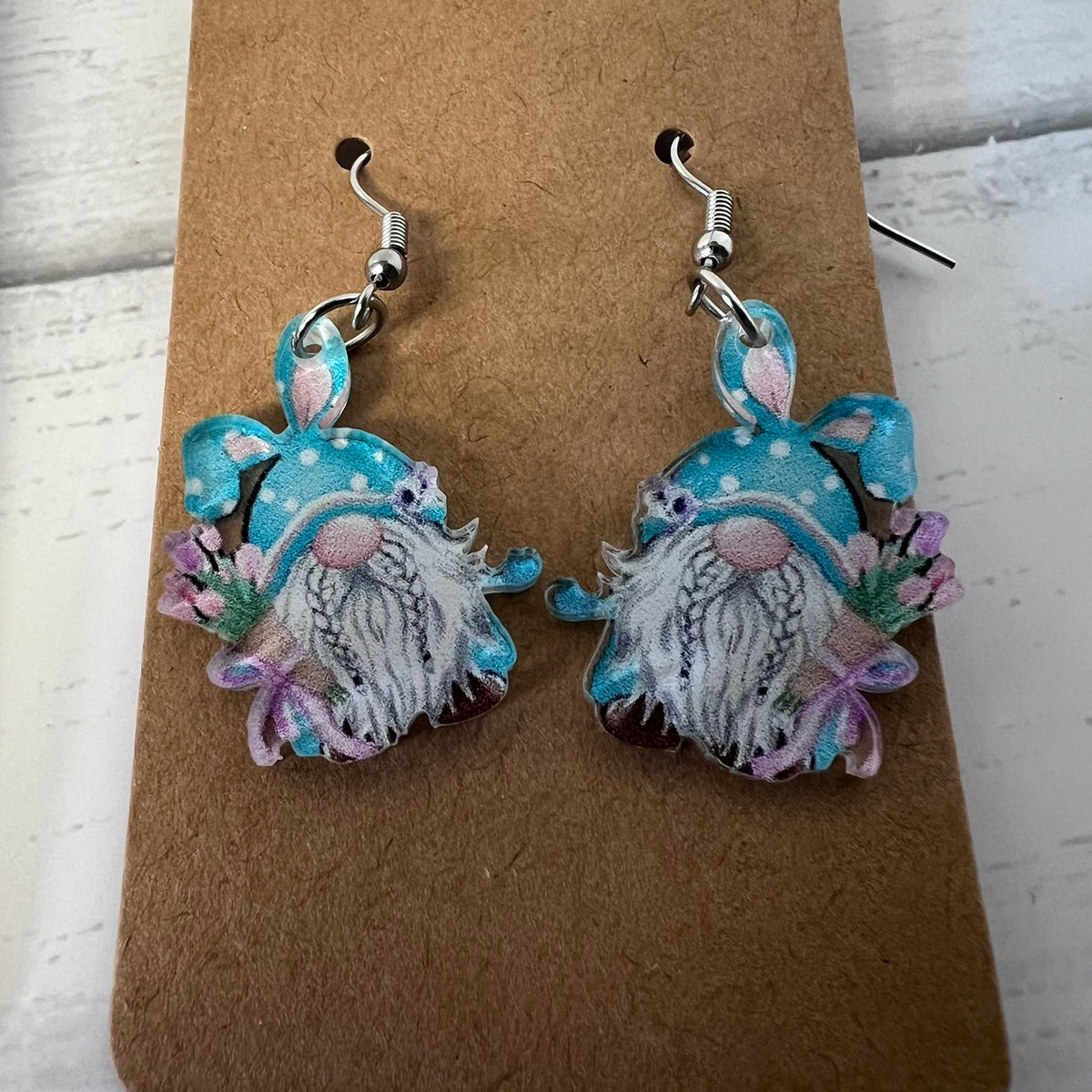 Easter Gnome Earring Set 3 Pair Pastel Boutique Style Gift Set