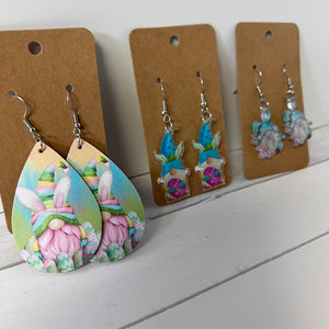 Easter Gnome Earring Set 3 Pair Pastel Boutique Style Gift Set