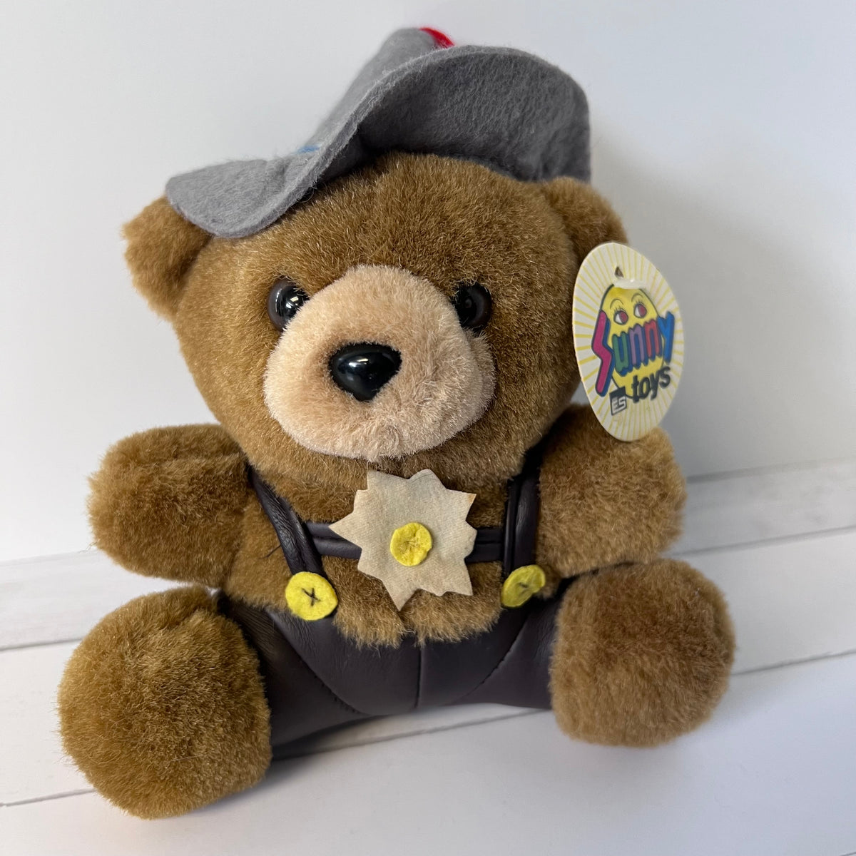 Vintage German Plush Bear with Lederhosen – Sunny Toys (6 Inch)