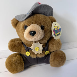 Vintage German Plush Bear with Lederhosen – Sunny Toys (6 Inch)