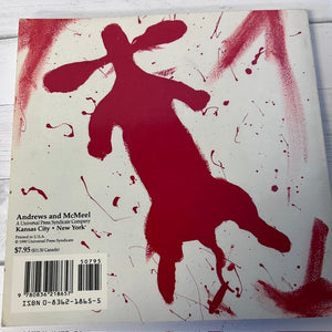 Book cover with red abstract design and text on a white background