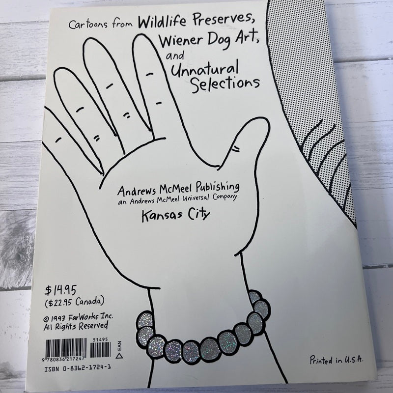 Book cover with a hand illustration and text about wildlife preserves and art.