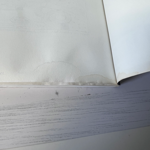 Close-up of a textured white surface with a crease