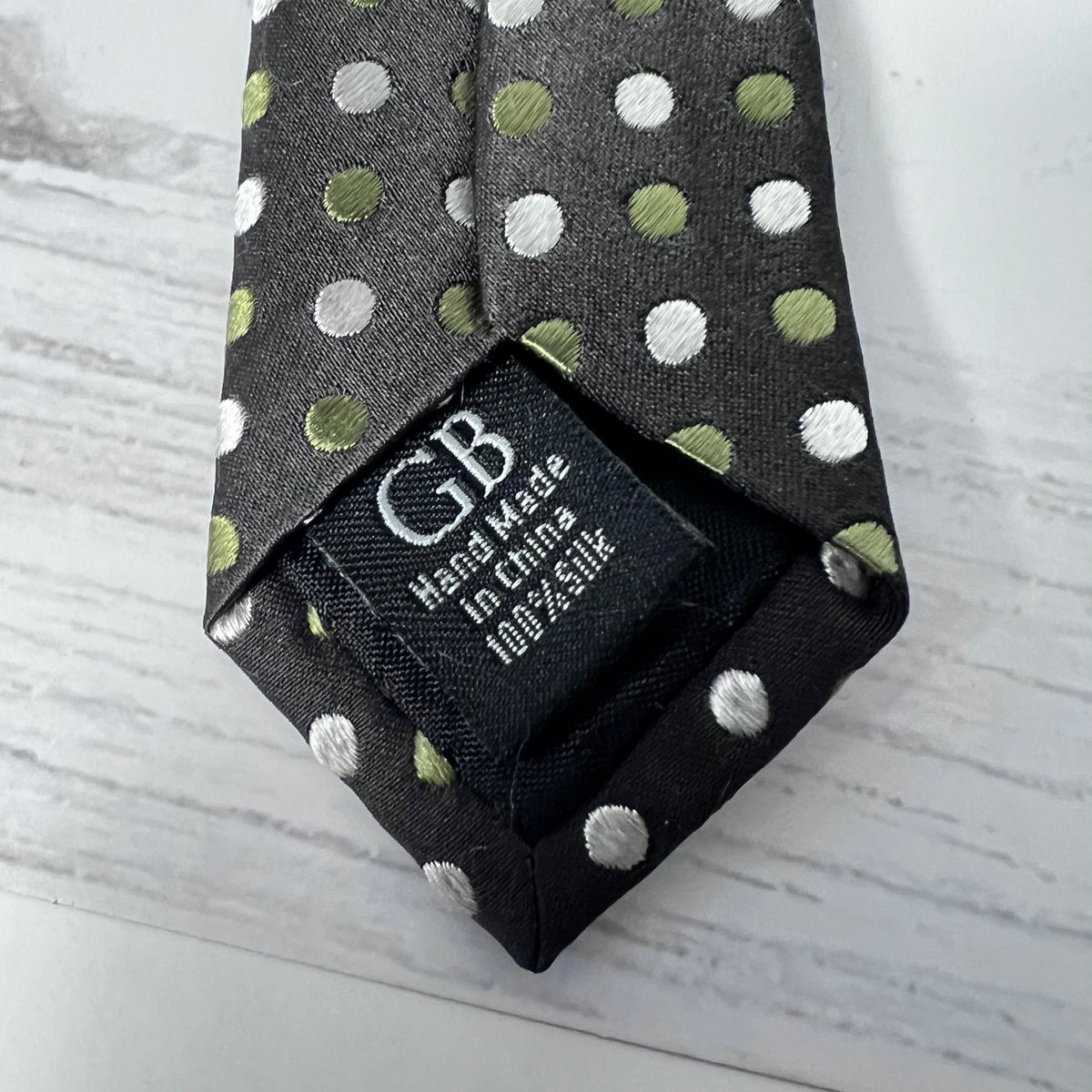 Geoffrey Beene Silk Tie Set 2 Paisley Geometric Green Vintage