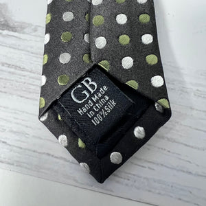 Geoffrey Beene Silk Tie Set 2 Paisley Geometric Green Vintage
