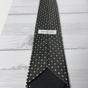 Geoffrey Beene Silk Tie Set 2 Paisley Geometric Green Vintage