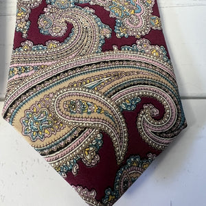 Patterned tie on a white background