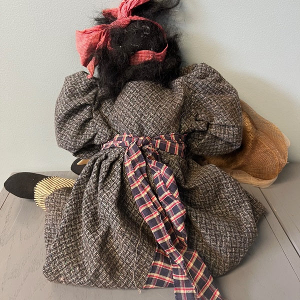 Handmade Ragdoll African American Folk Art Collectible 26 inch Doll