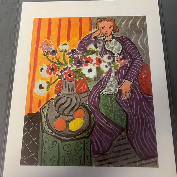 Henri Matisse Purple Robe and Anemones Print 14x11