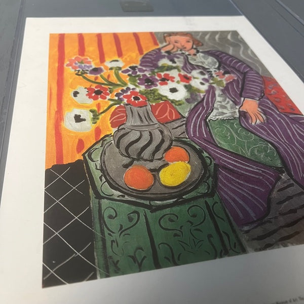 Authentic Henri Matisse "Purple Robe and Anemones" Print