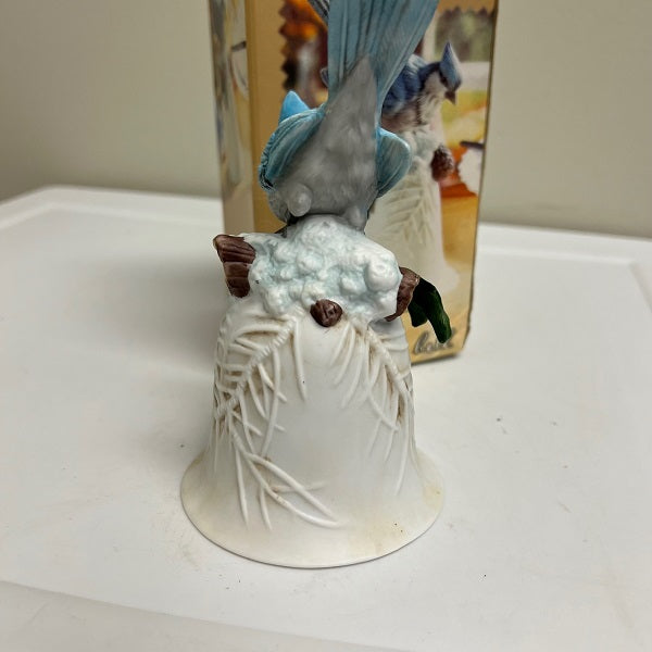 Home Trends Porcelain Bird Dinner Bell Blue Jay