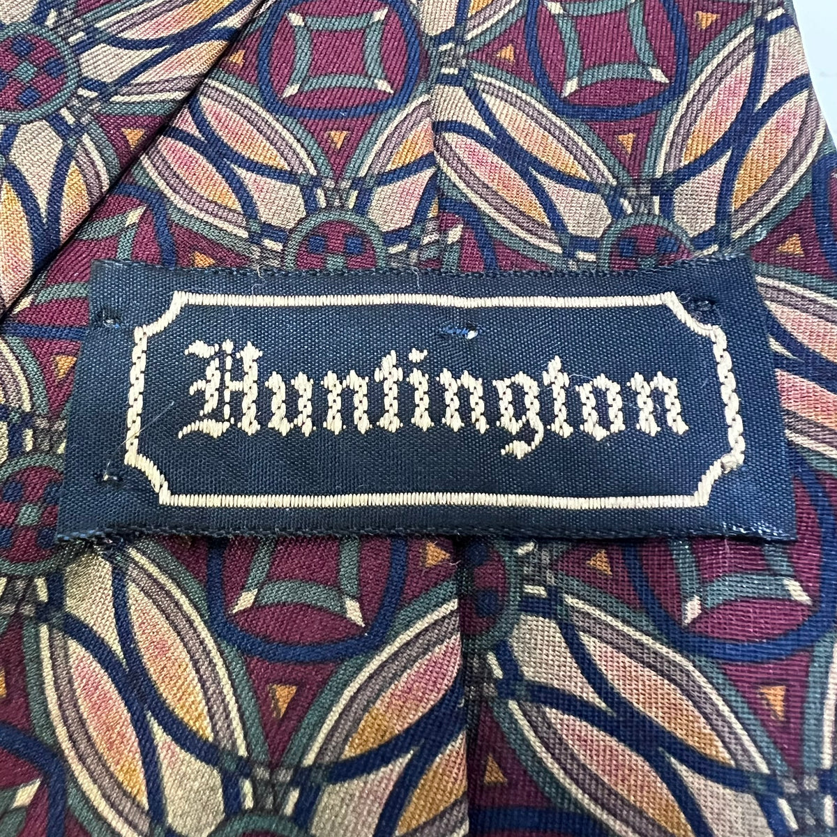Patterned fabric with a 'Huntington' label