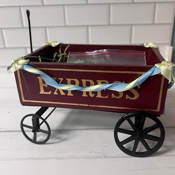 Decorative Red Wagon