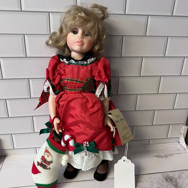 Robin Woods Vintage Doll Holly Noel Vinyl Christmas Doll 14in 1987