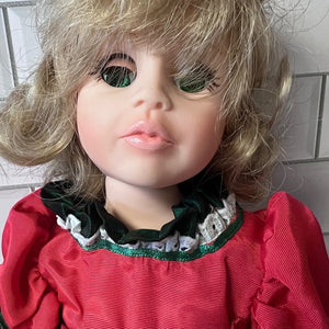 Robin Woods Vintage Doll Holly Noel Vinyl Christmas Doll 14in 1987