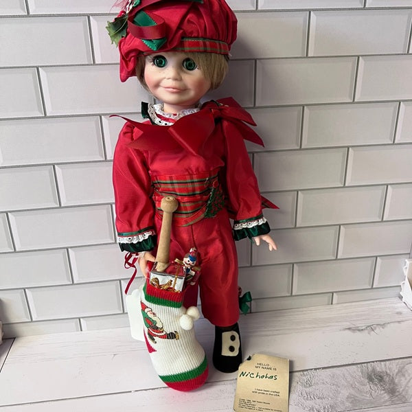 Robin Woods Vinyl Doll Nicholas Christmas Doll 14in 1987 Signed