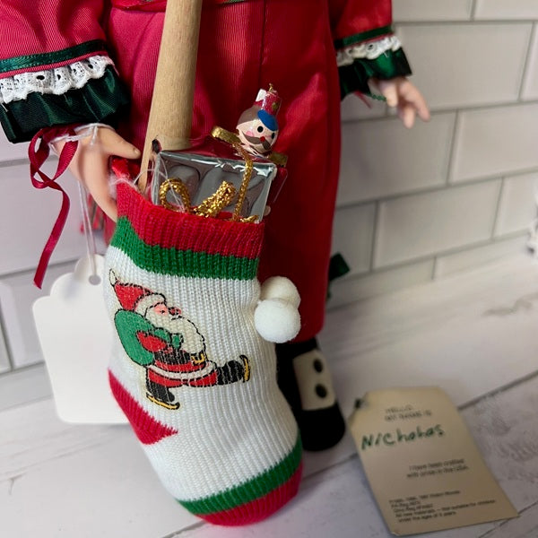 Robin Woods Vinyl Doll Nicholas Christmas Doll 14in 1987 Signed