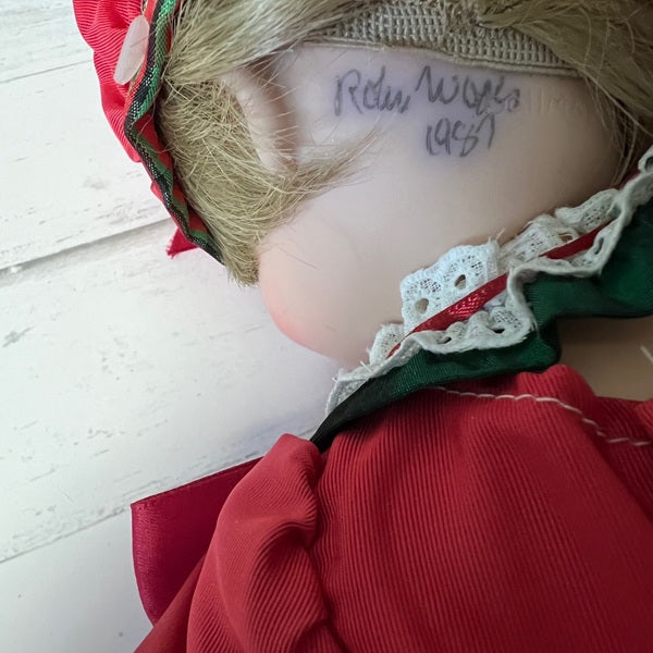 Robin Woods Vinyl Doll Nicholas Christmas Doll 14in 1987 Signed