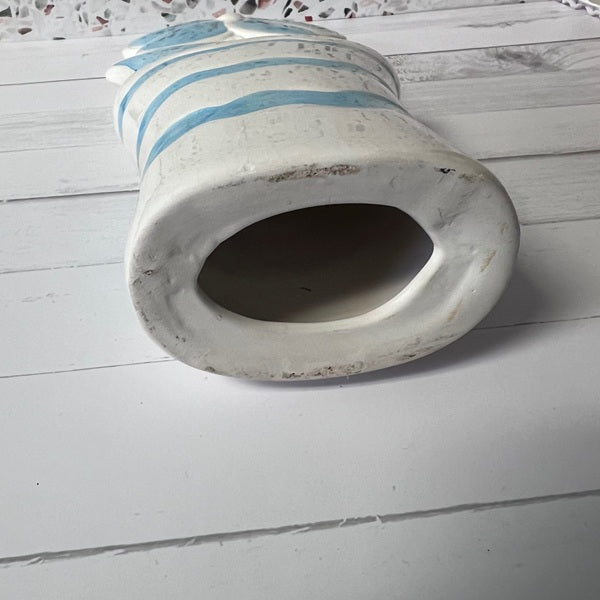 Ceramic Flower Decor Blue 14in Ceramic Flower in Vase Home Decor bottom view