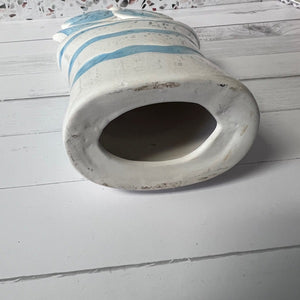 Ceramic Flower Decor Blue 14in Ceramic Flower in Vase Home Decor bottom view