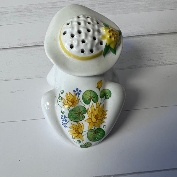 Avon Ceramic Winking Frog Potpourri Holder 1980