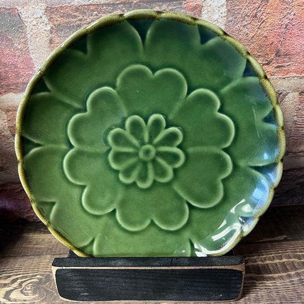 Home Brand Lotus Grove Gardenia Forest Salad Plate with Flower Design