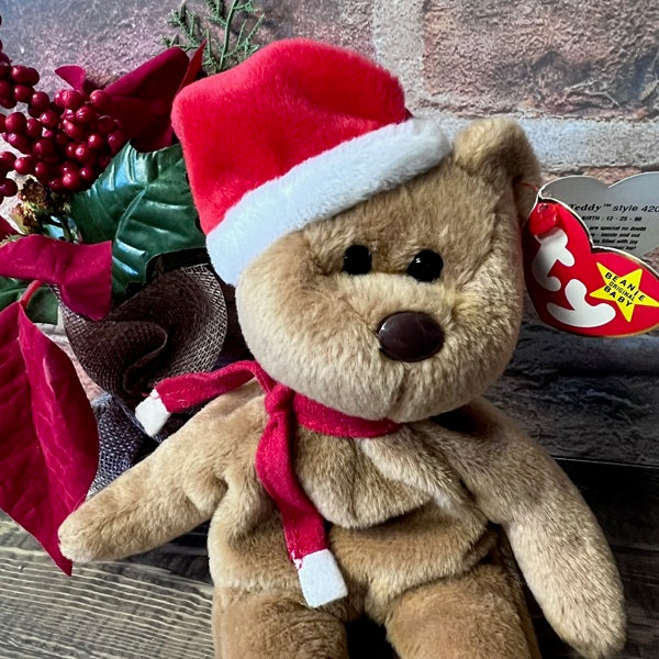 TY Beanie Baby 1997 Holiday Teddy the Bear Style 4200