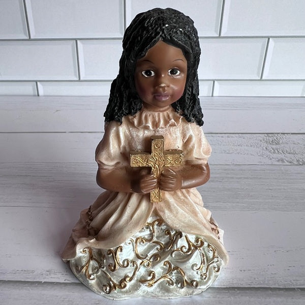 Treasures of the Heart African American "Kneeling in Prayer" Girl Figurine