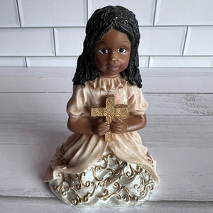 Treasures of the Heart African American "Kneeling in Prayer" Girl Figurine