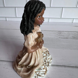 Treasures of the Heart African American "Kneeling in Prayer" Girl Figurine
