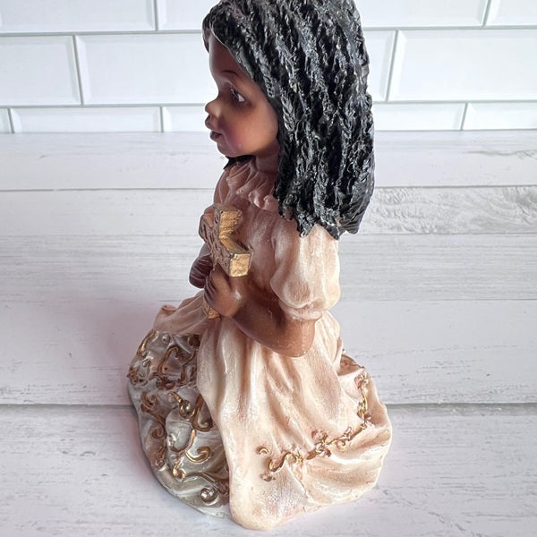 Treasures of the Heart African American "Kneeling in Prayer" Girl Figurine