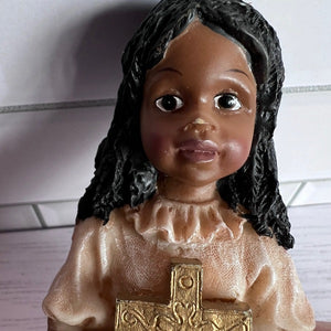 Treasures of the Heart African American "Kneeling in Prayer" Girl Figurine