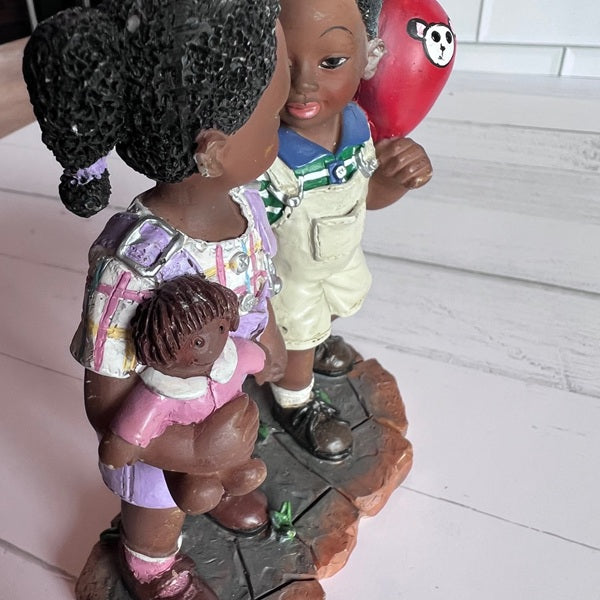 Treasures of the Heart African American Boy and Girl Figurine