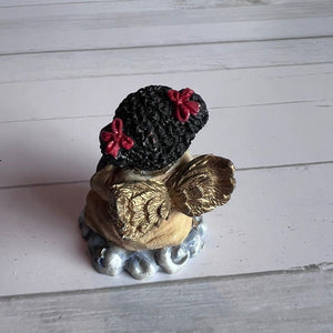 African American Angel Figurine 2.5in