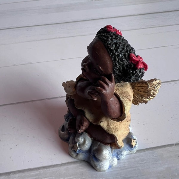 African American Angel Figurine 2.5in