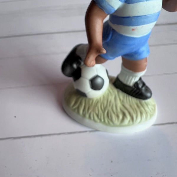 Homco 1423 Porcelain Soccer Player Figurines - Vintage Set of 2
