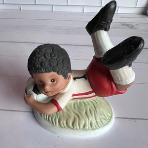 Homco 1423 Porcelain Soccer Player Figurines - Vintage Set of 2